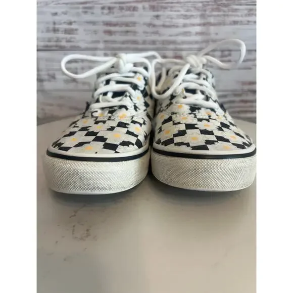 Vans Doheny Daisy Flower Checkerboard shoes Girls Size 4 - Picture 4 of 11